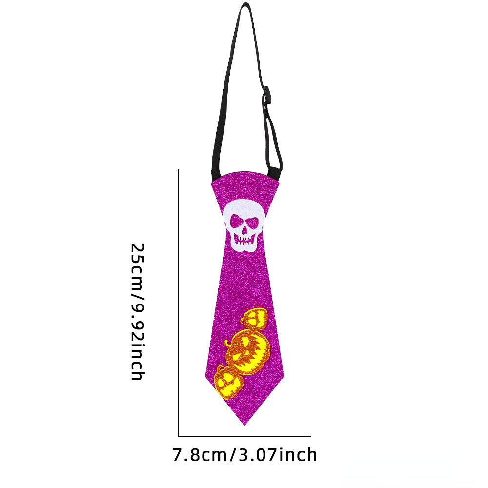 Wholesale Halloween Children's and Adult Party Decoration Pumpkin Skeletons Cloth Tie